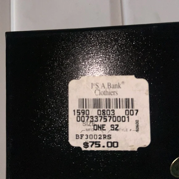 New Jos. A. Bank Black and Silver Genuine Onyx Cufflinks Set - Picture 4 of 4